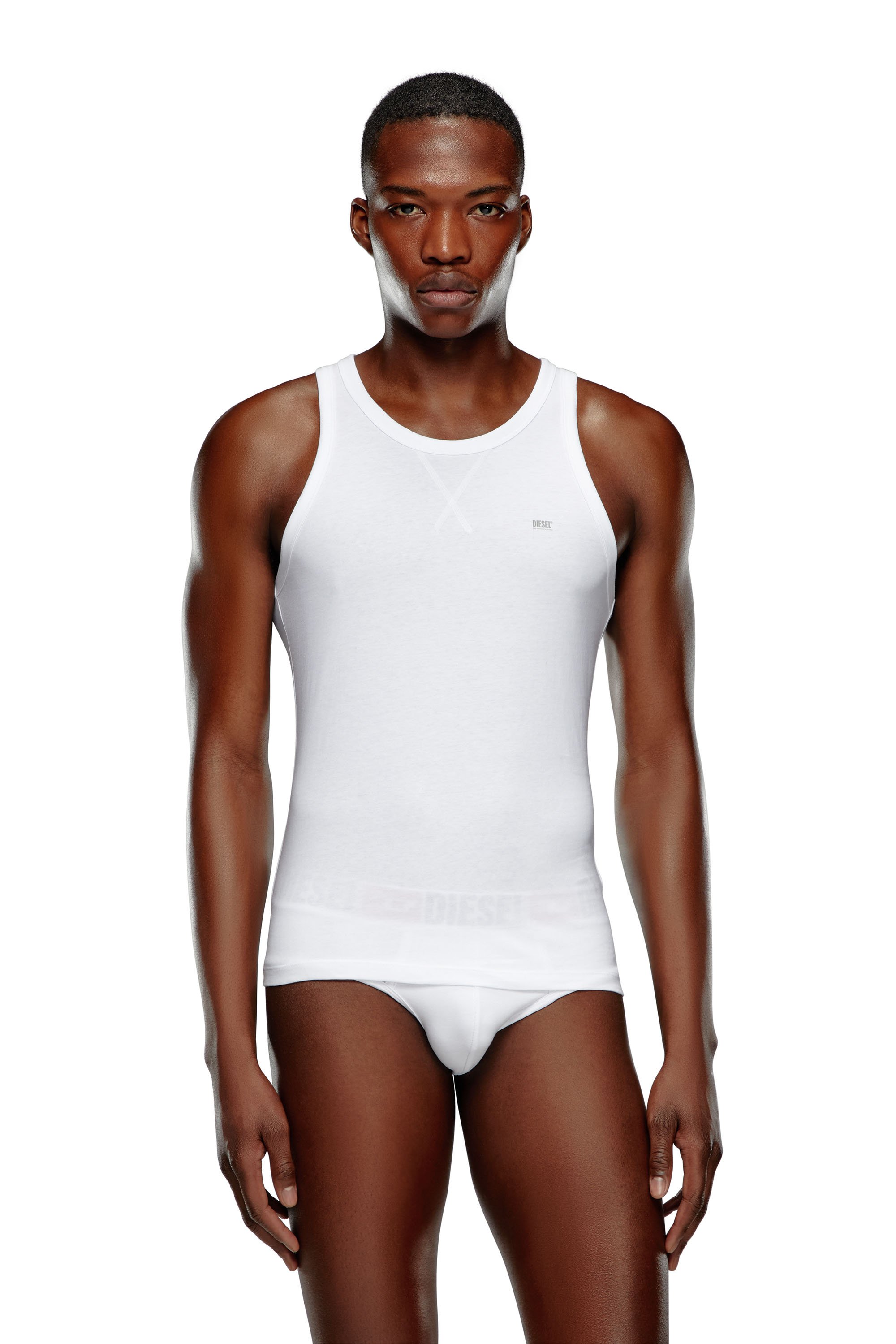 Diesel - UMTK-WALTYTWOPACK, Man's Two-pack of cotton tank tops in White - 3